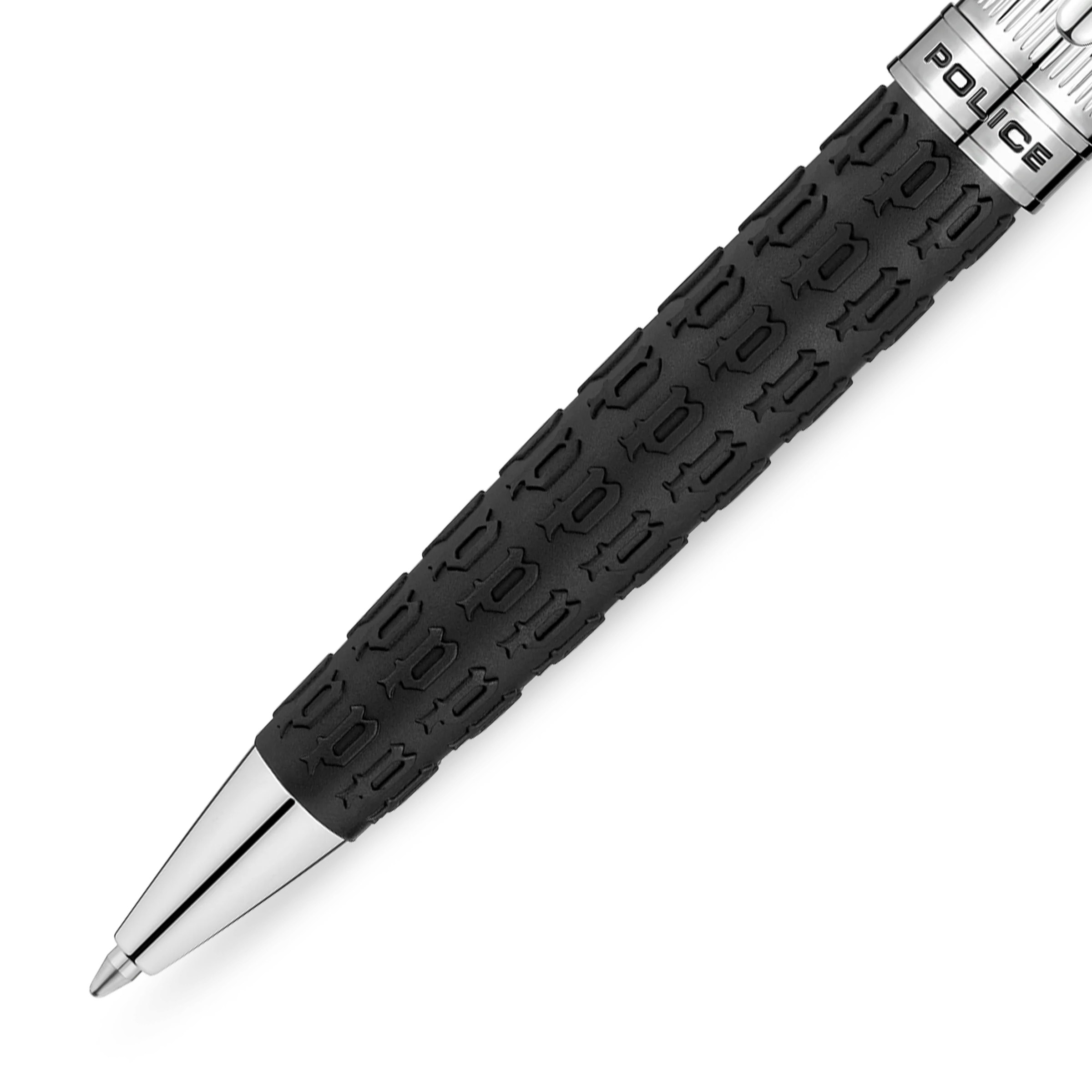 Police Texture Black P Logo With Shiny Steel Gordon's Pen - Image 3