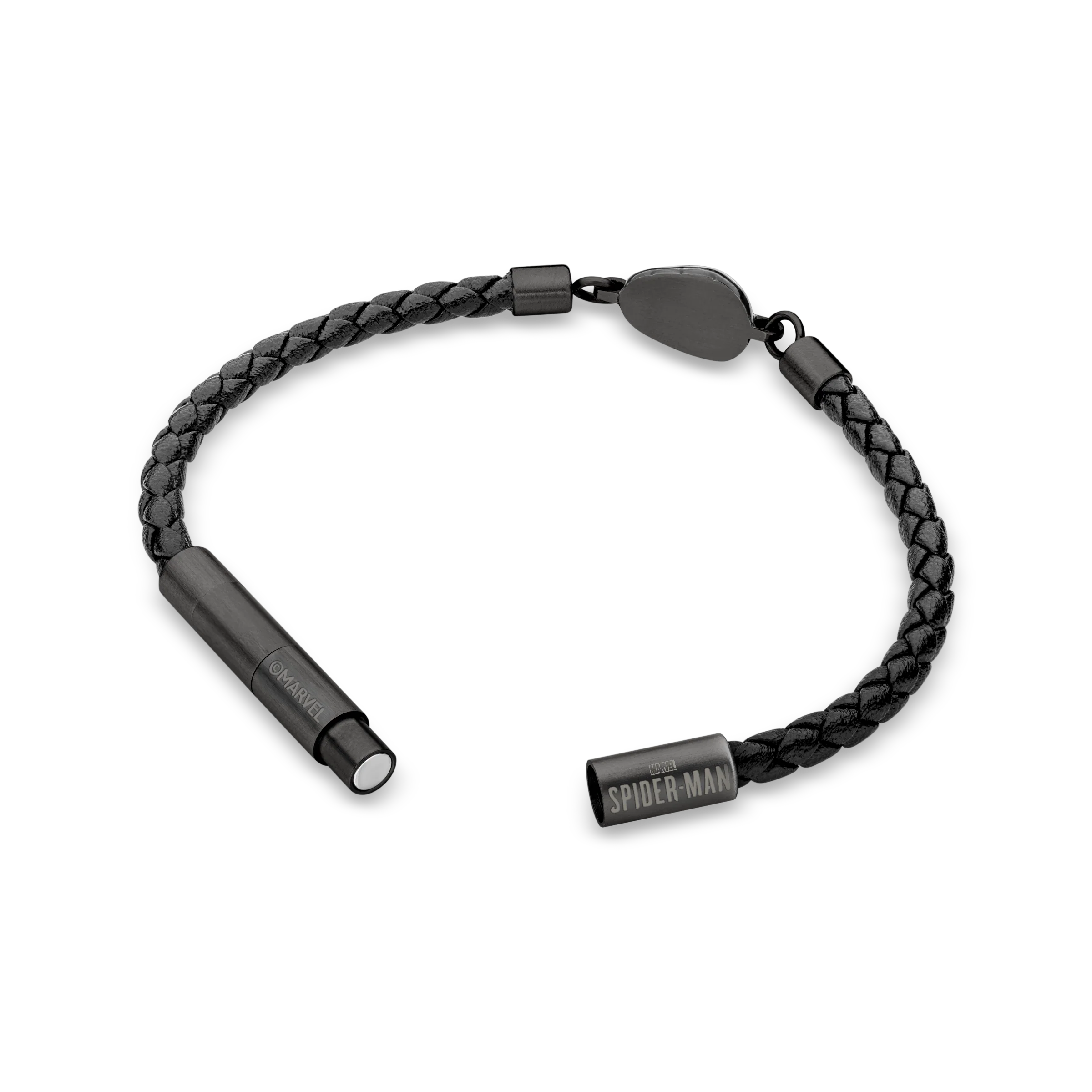Police Webslinger Limited Edition Gunmetal Bracelet with Black Leather Strap - Image 3