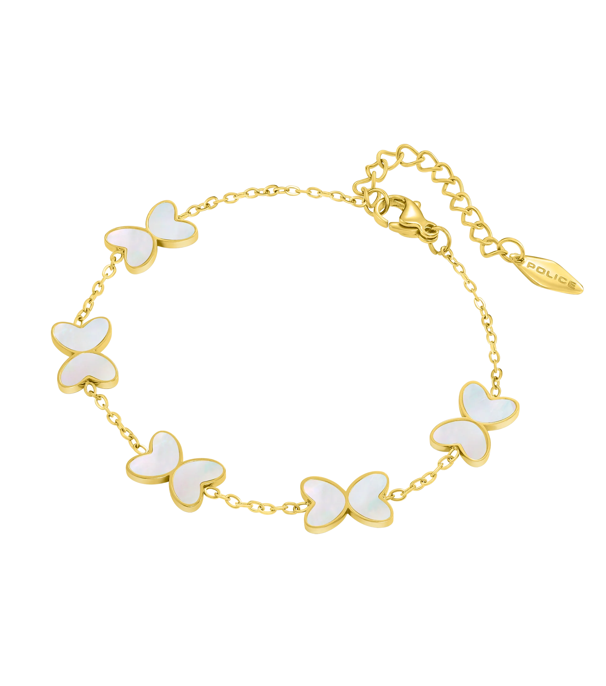 Police White Butterfly Charms Bracelet - Image 2