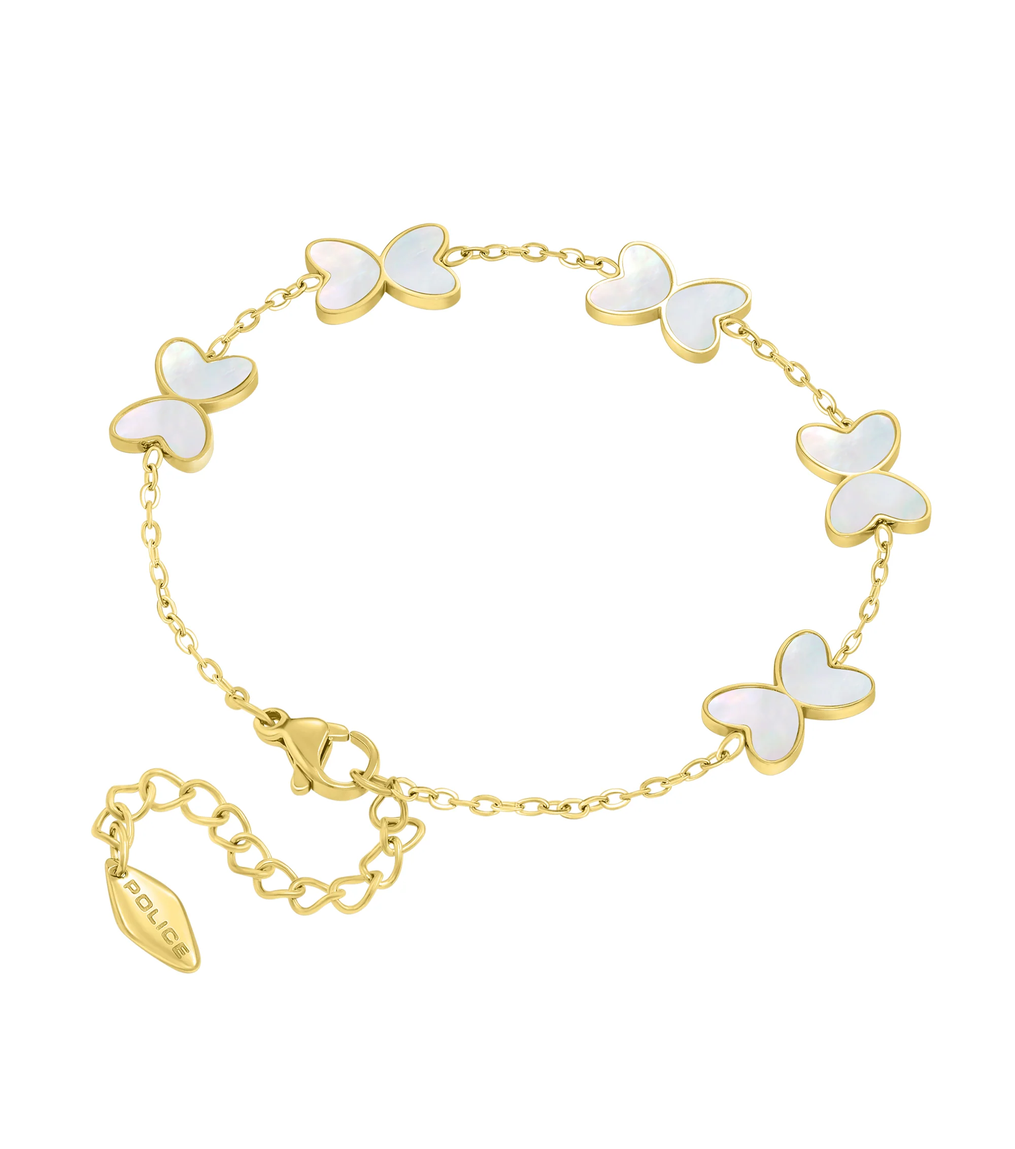 Police White Butterfly Charms Bracelet - Image 3