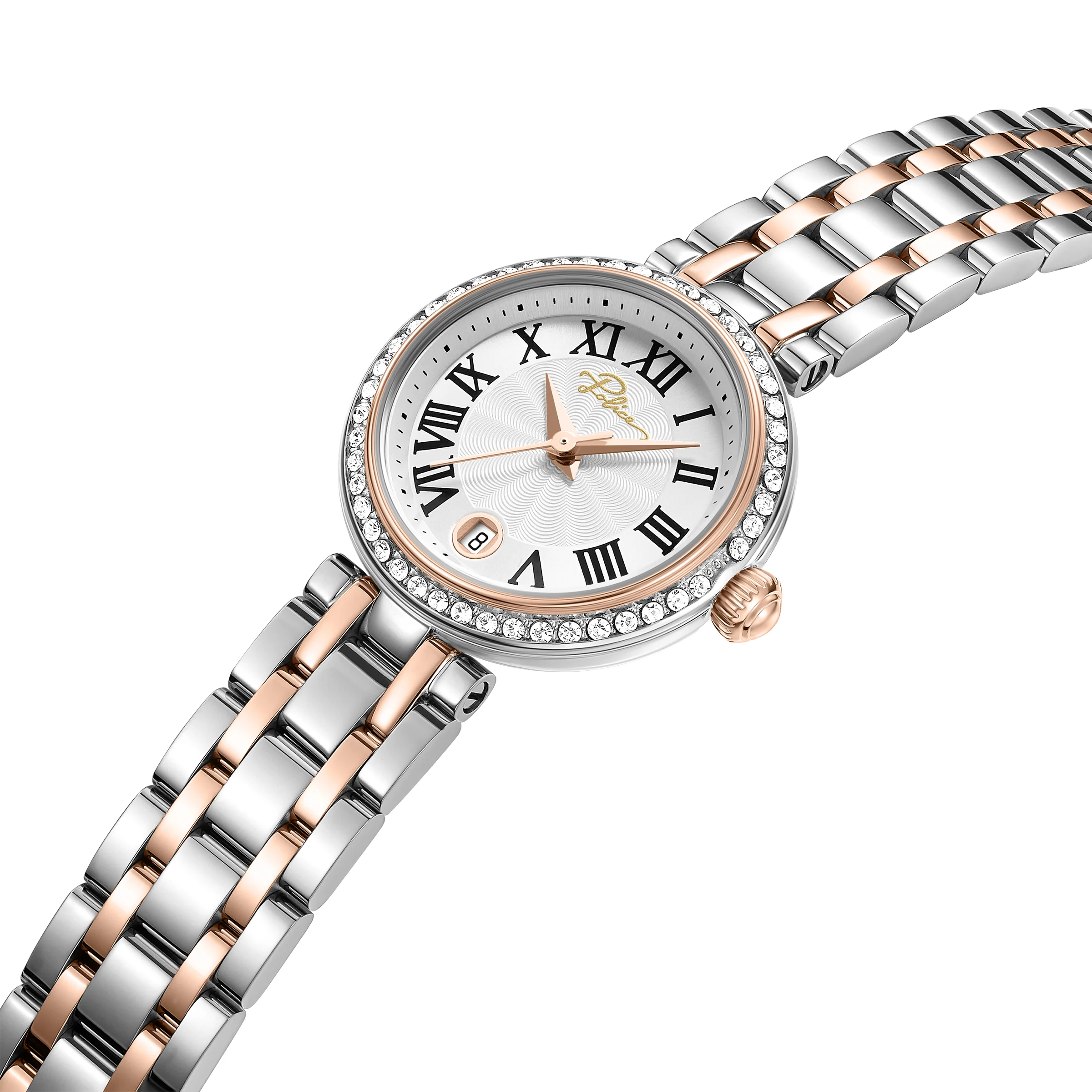 Police Women's 36mm Two-Tone Watch with Silver Sunray Dial, Roman Numerals - Image 2