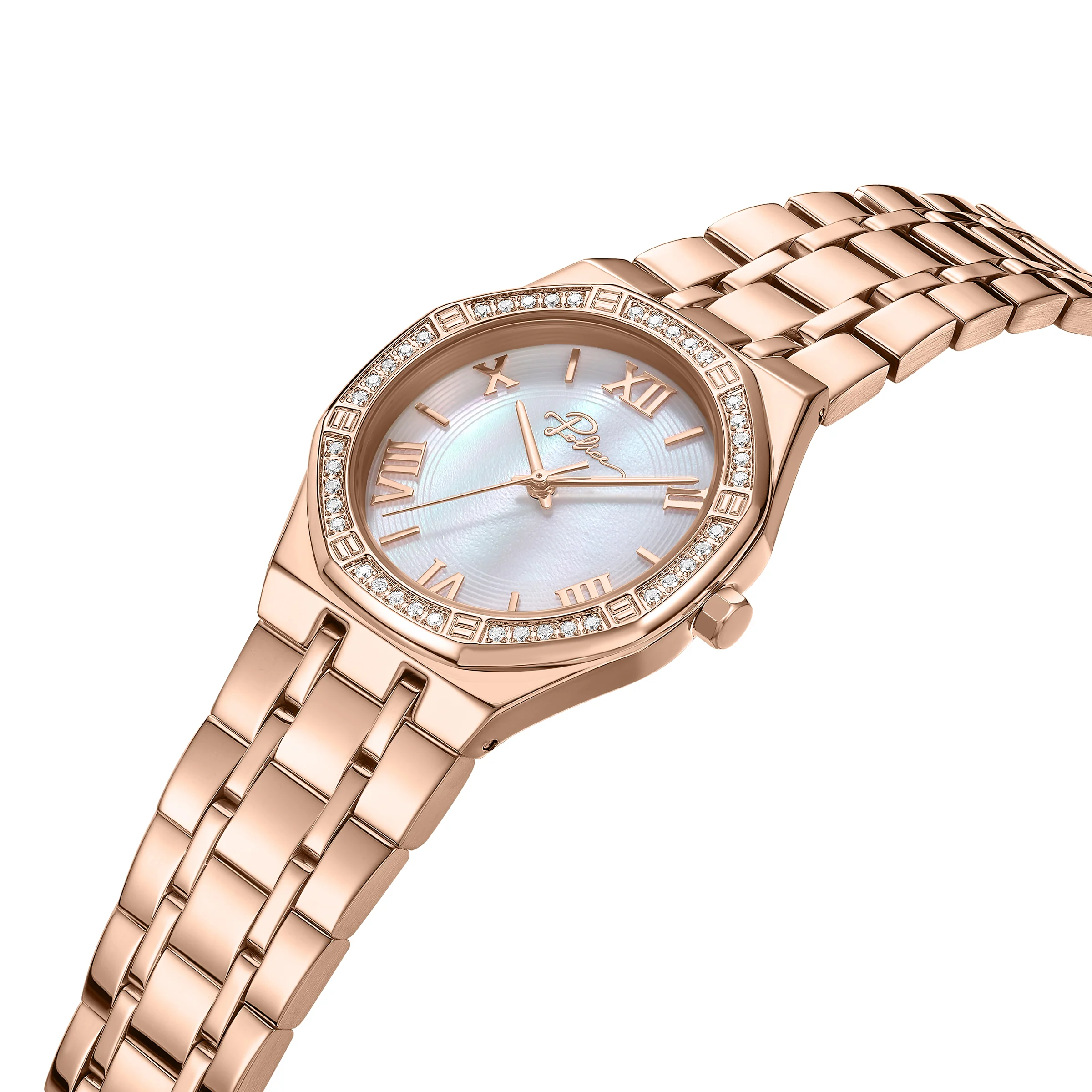 POLICE Women's Moonlight 32mm Rose Gold-Plated Watch with White Mother-of-Pearl Dial - Image 3