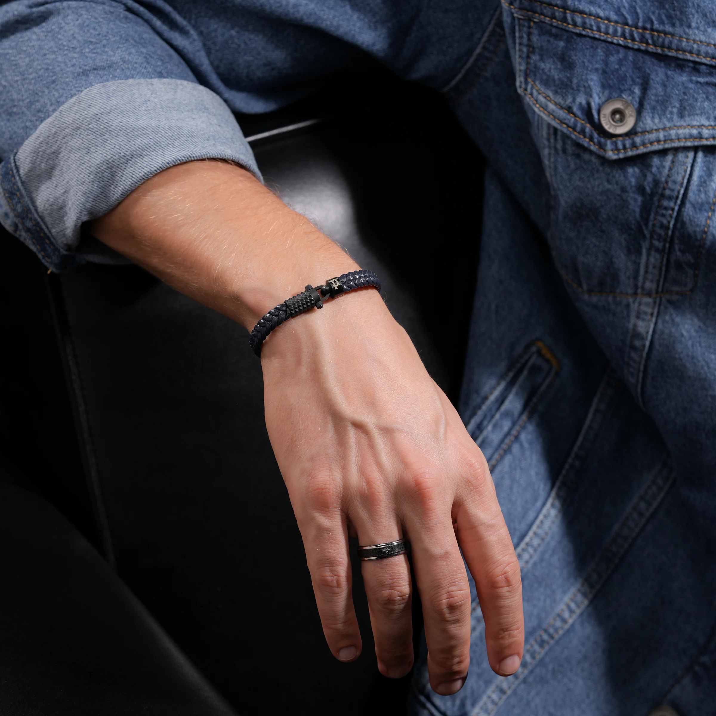 Police Wrath Men's Blue & Black Bracelet - Image 4