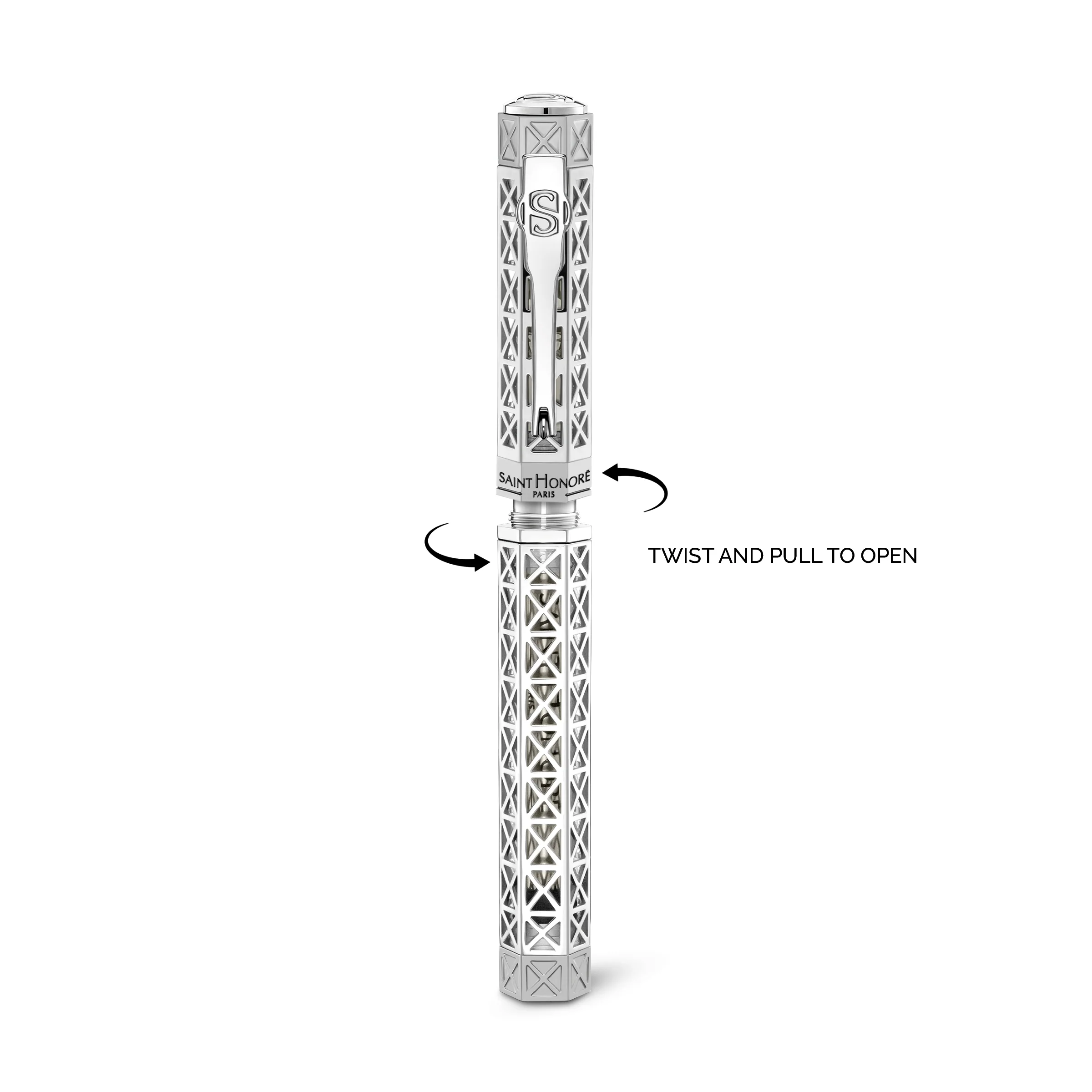 Saint Honore CDM Steel Lattice Cutout Special Edition Ball Pen - Image 6