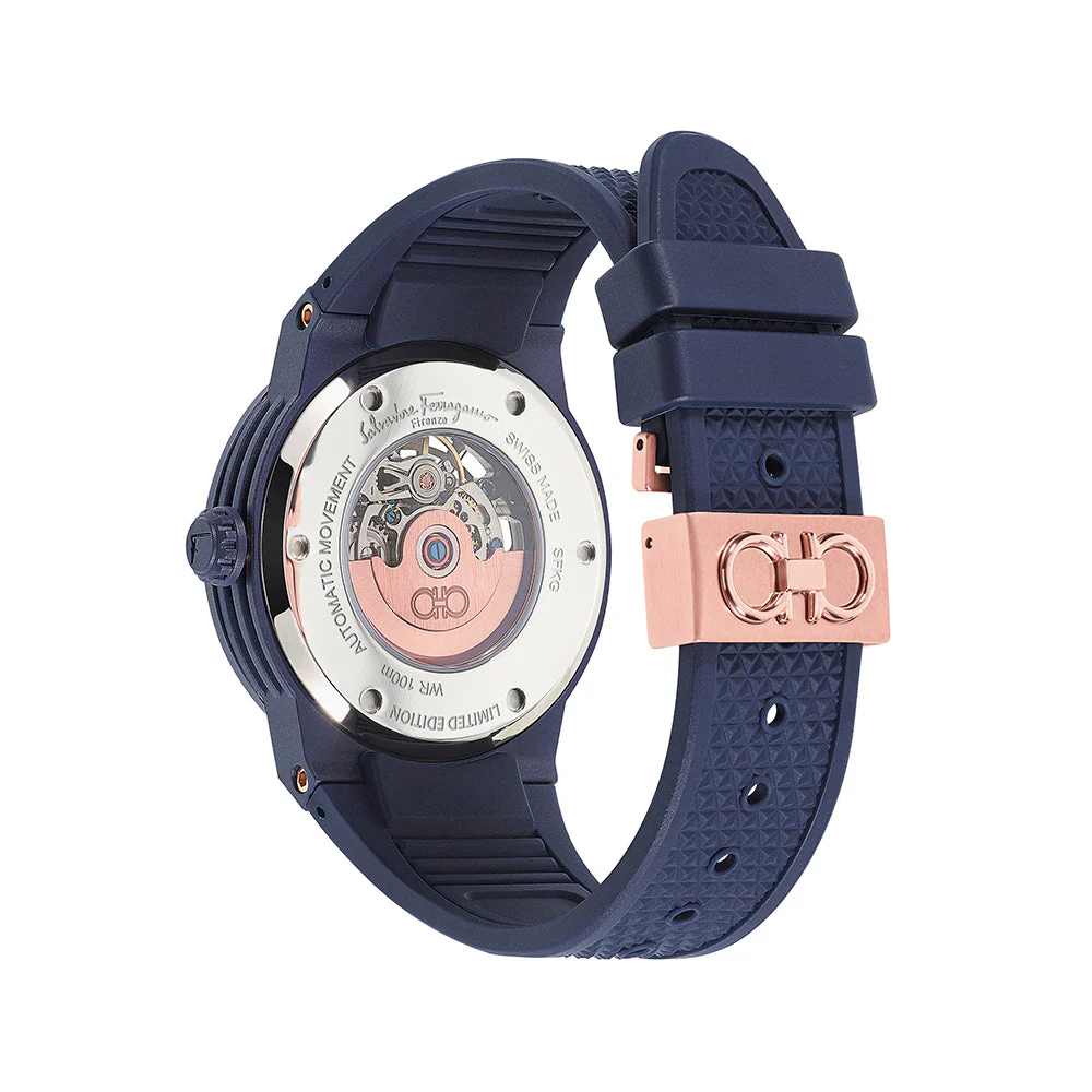 Ferragamo F-80 Skeleton Ecoceramic Automatic Watch - Image 2