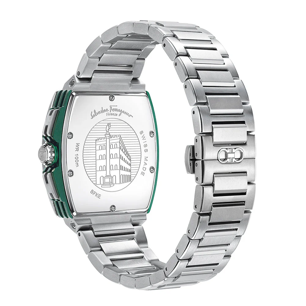 Ferragamo F-80 Tonneau Chrono Bracelet Watch - Image 2