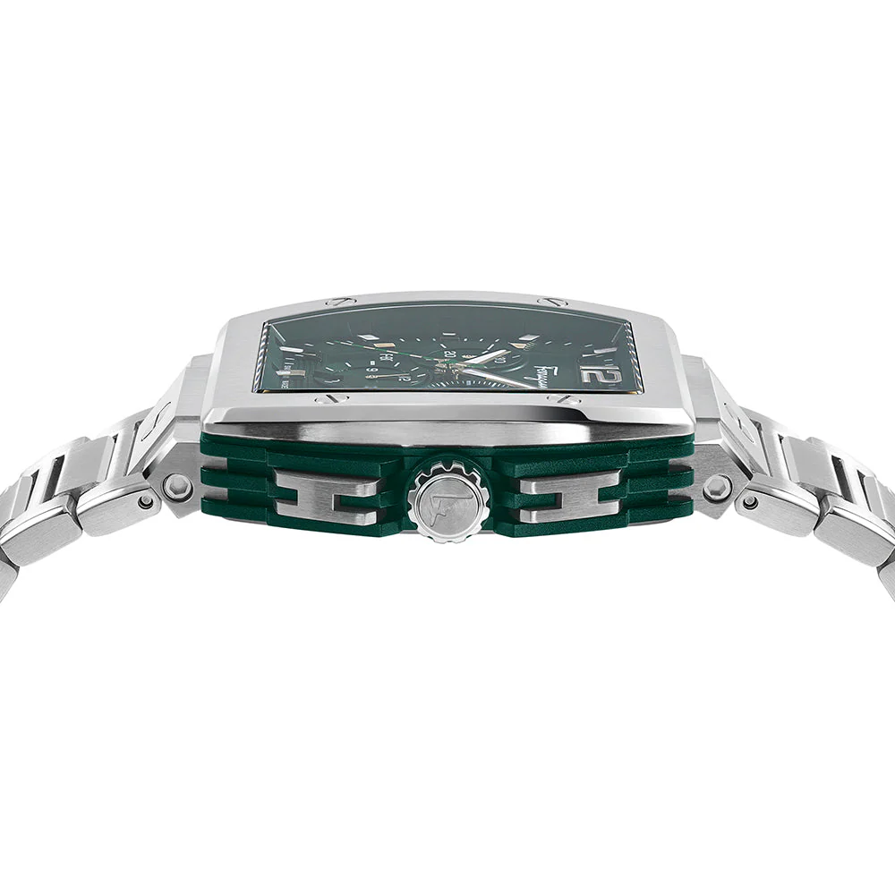 Ferragamo F-80 Tonneau Chrono Bracelet Watch - Image 3