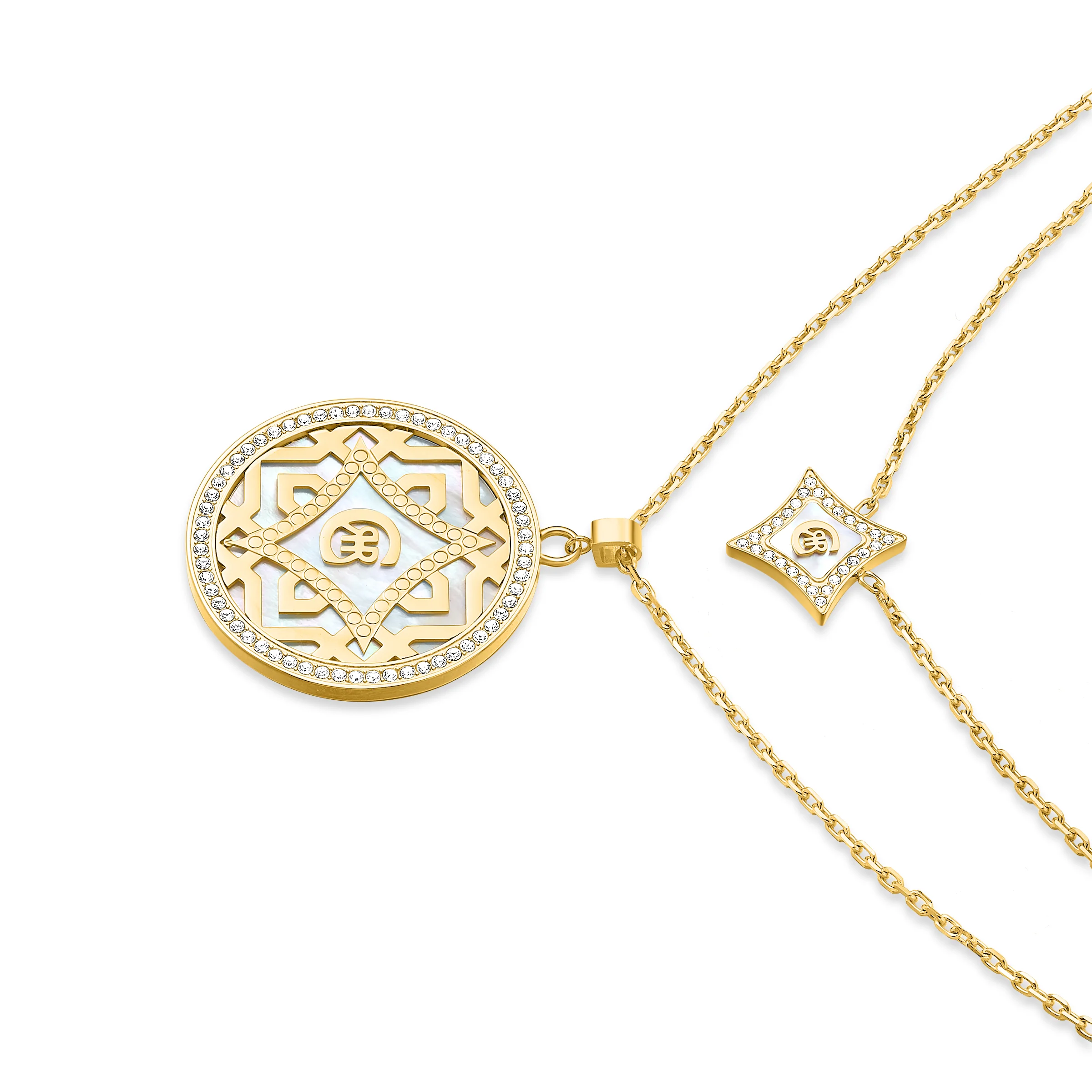 SILVIA Embellished Layered Necklace - Image 2