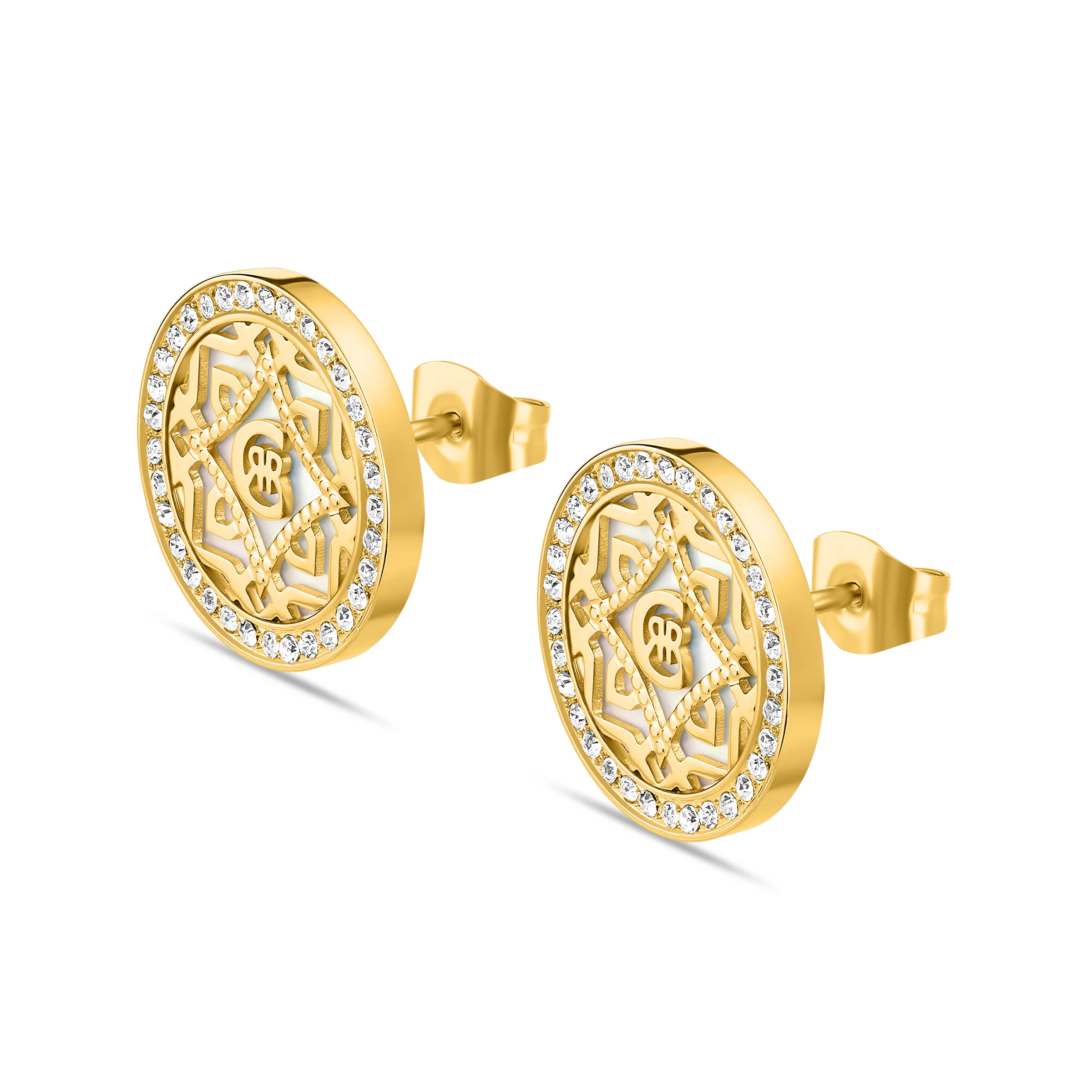 SILVIA GP MOP ROUND EARRING - Image 2