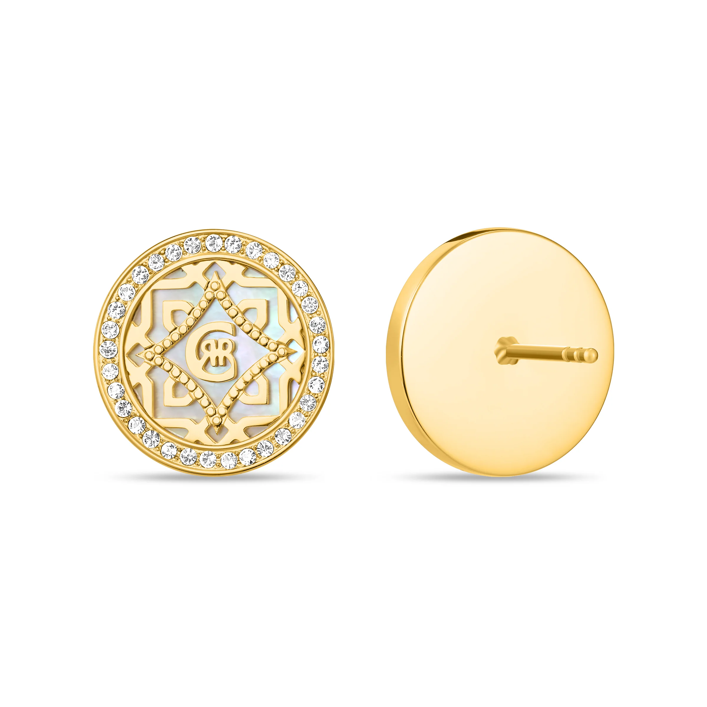 SILVIA GP MOP ROUND EARRING - Image 3
