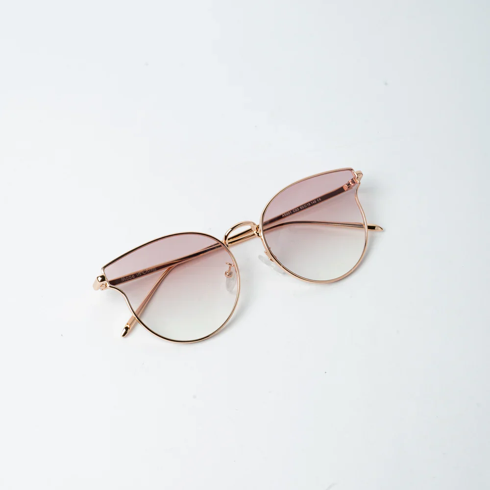 VAYO Aura Rose Gold Cat Eye Sunglass for Women Pink - Image 3