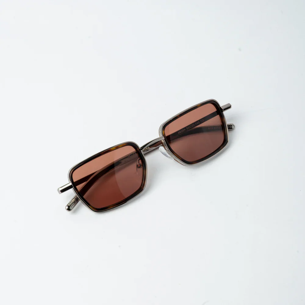 VAYO Classic Rectangle Sunglass Brown - Image 3